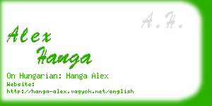 alex hanga business card